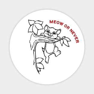 Cat's Meow or Never: Whisker-twitching Fashion Fun! Magnet